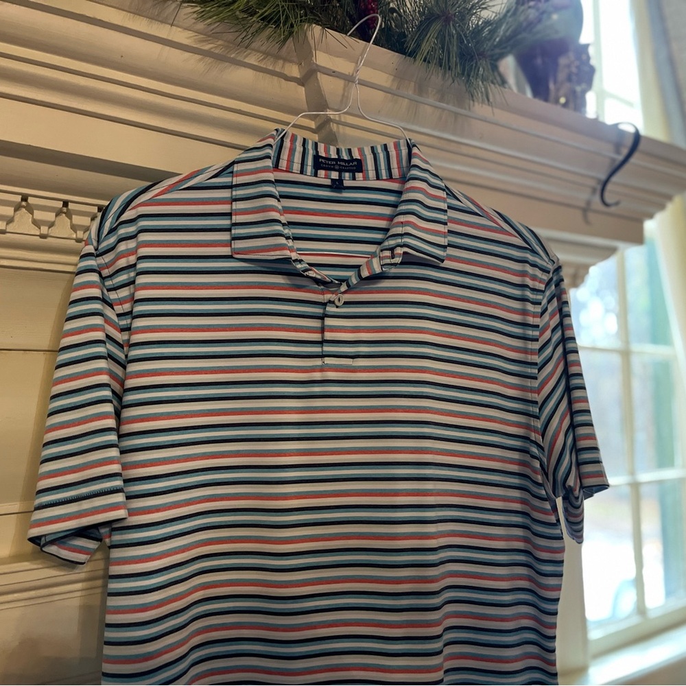 Peter Millar Multicolor Striped Performance Polo … - image 6